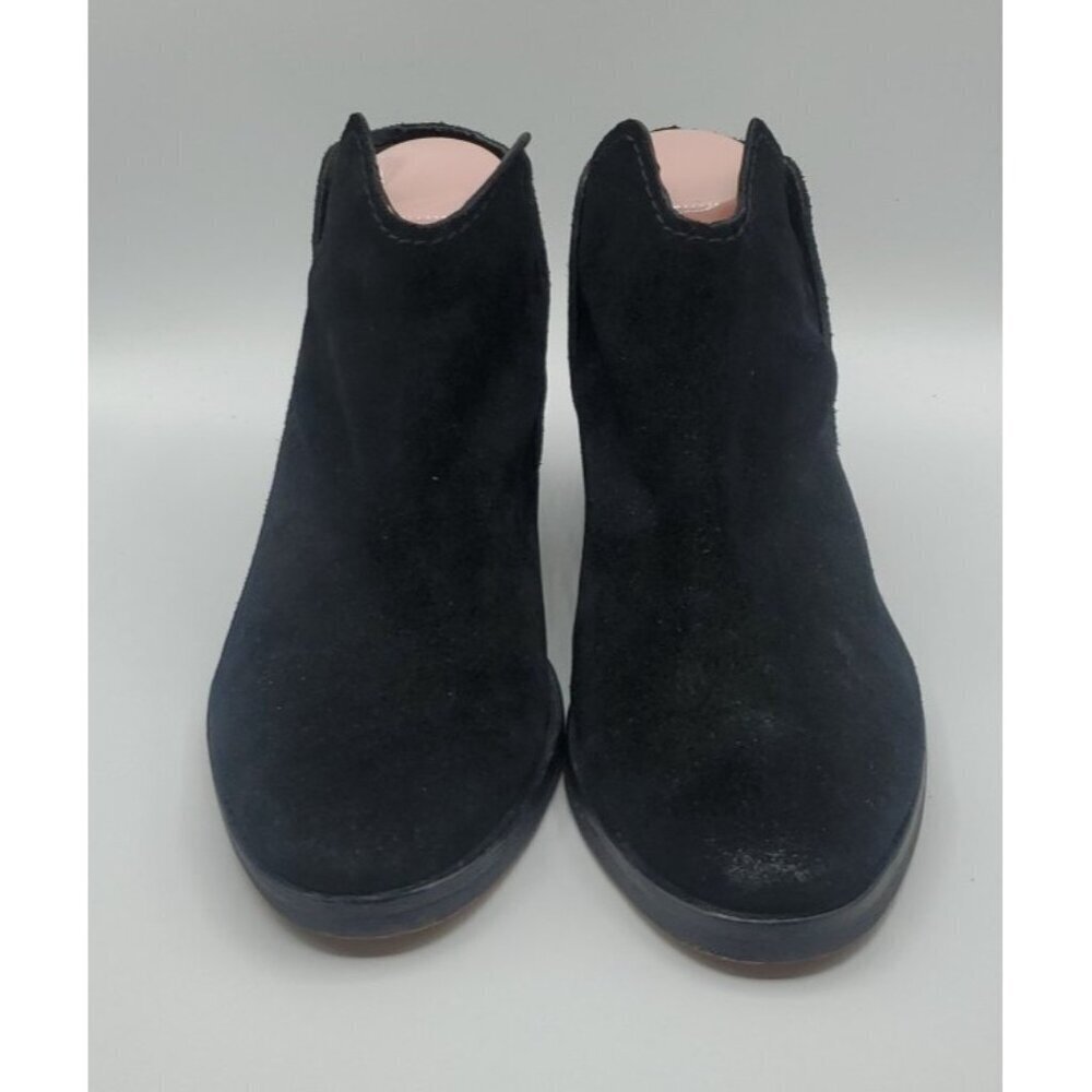 Dolce Vita Boots Trist Black Suede Ankle Slip On Booties Size 10 - Picture 2 of 11
